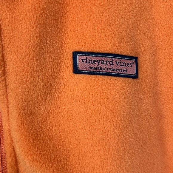 Vineyard Vines Orange Fleece Vest Size M - Picture 4 of 6